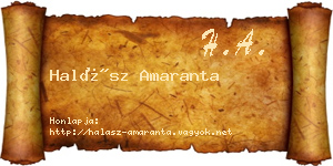 Halász Amaranta névjegykártya